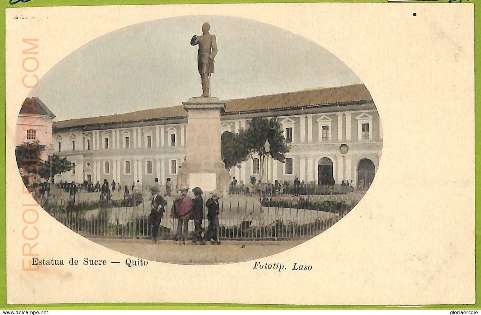 Af2412 - ECUADOR - Vintage Postcard -  Quito - Estatua De Suere - Ecuador
