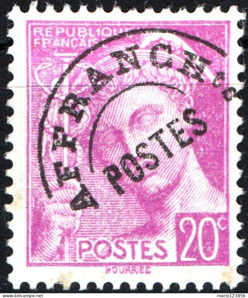 FRANCIA, FRANCE, MERCURIO, 20 C., 1938, FRANCOBOLLI PRE-ANNULLATI Yt:FR PR78, Mi:FR 379V - 1938-42 Mercurius