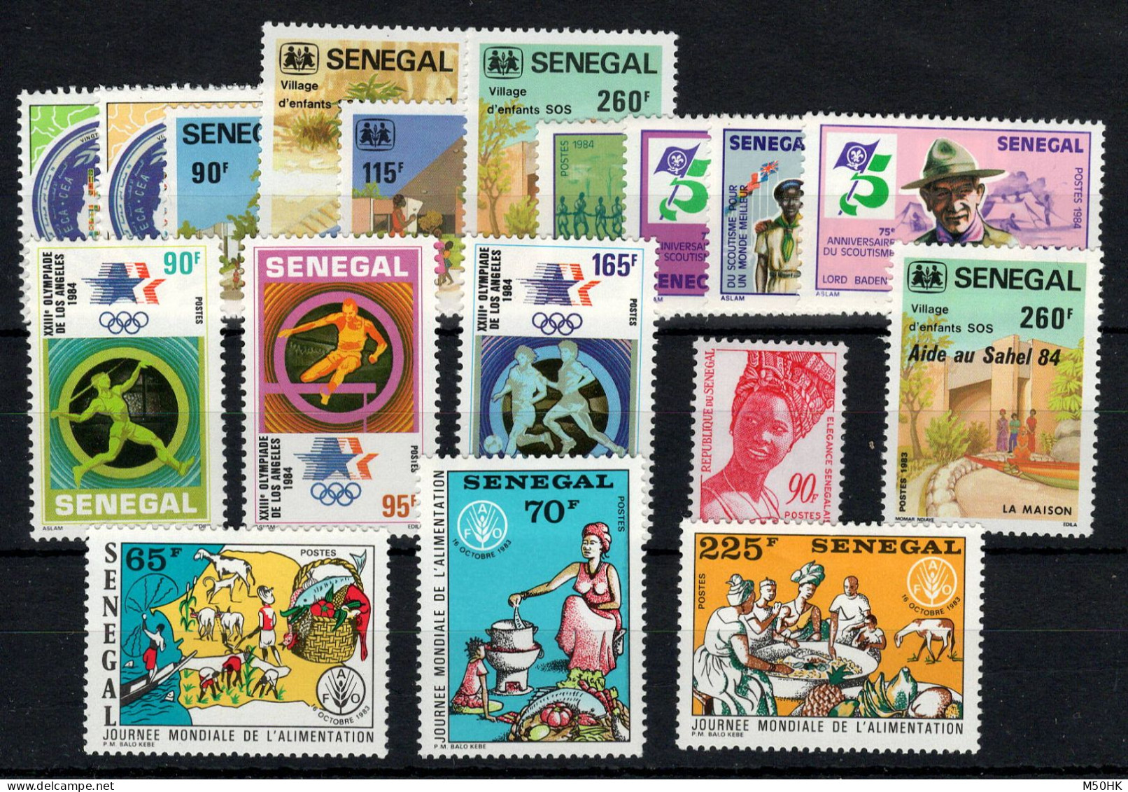 Sénégal - Année 1984 N** MNH Luxe Complète , YV 601 à 618 , Cote 27 Euros - Senegal (1960-...)