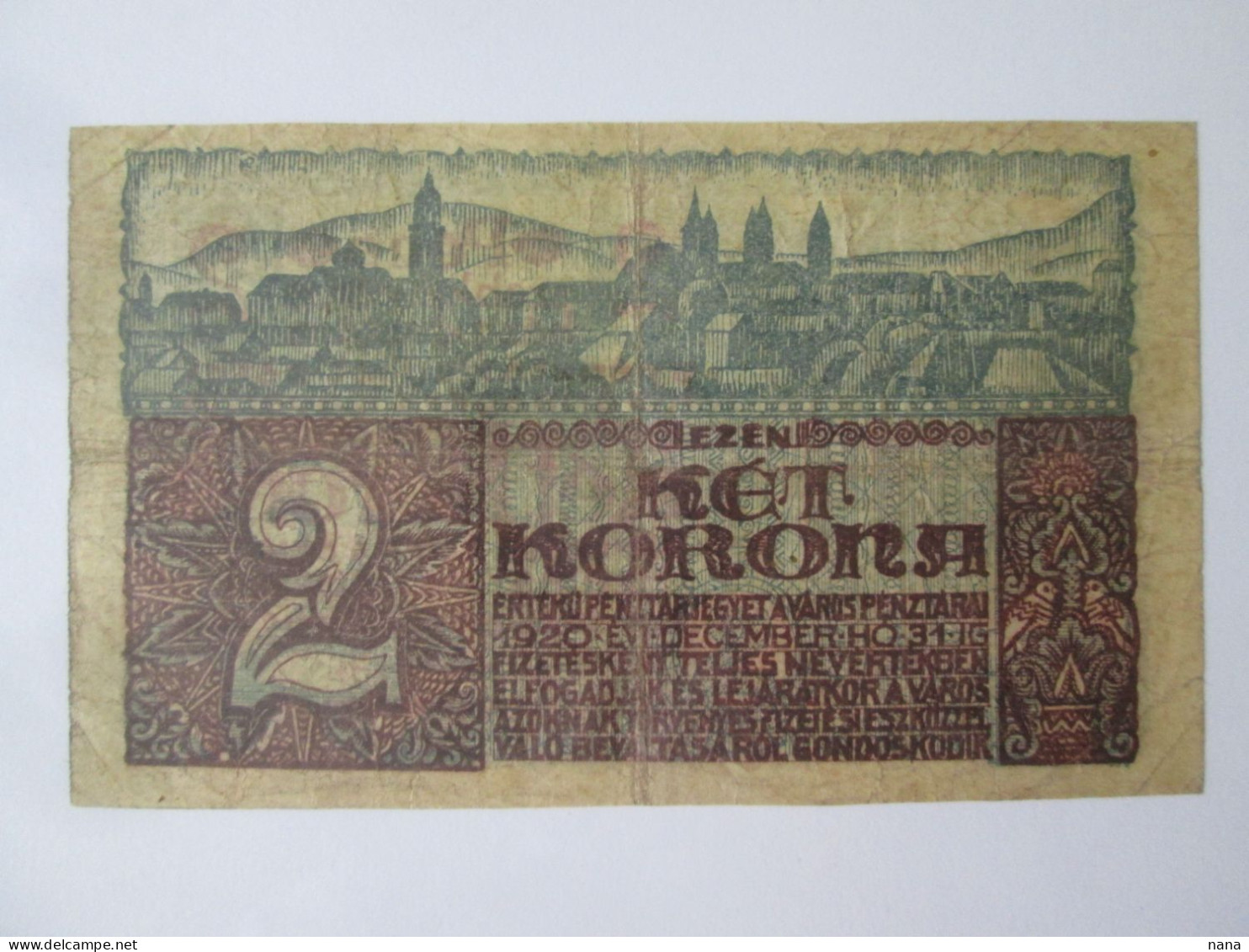 Hongrie/Hungary 2 Korona 1920 Pecs See Pictures - Ungheria