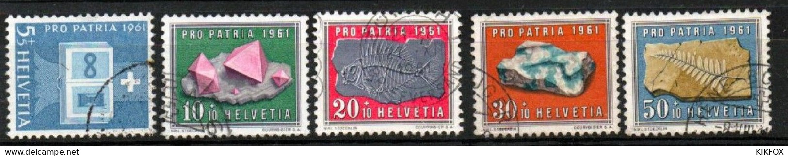 SUISSE ,SCHWEIZ,1961,  MI  731 - 735,  PRO PATRIA,  GESTEMPELT, OBLITERE - Usados