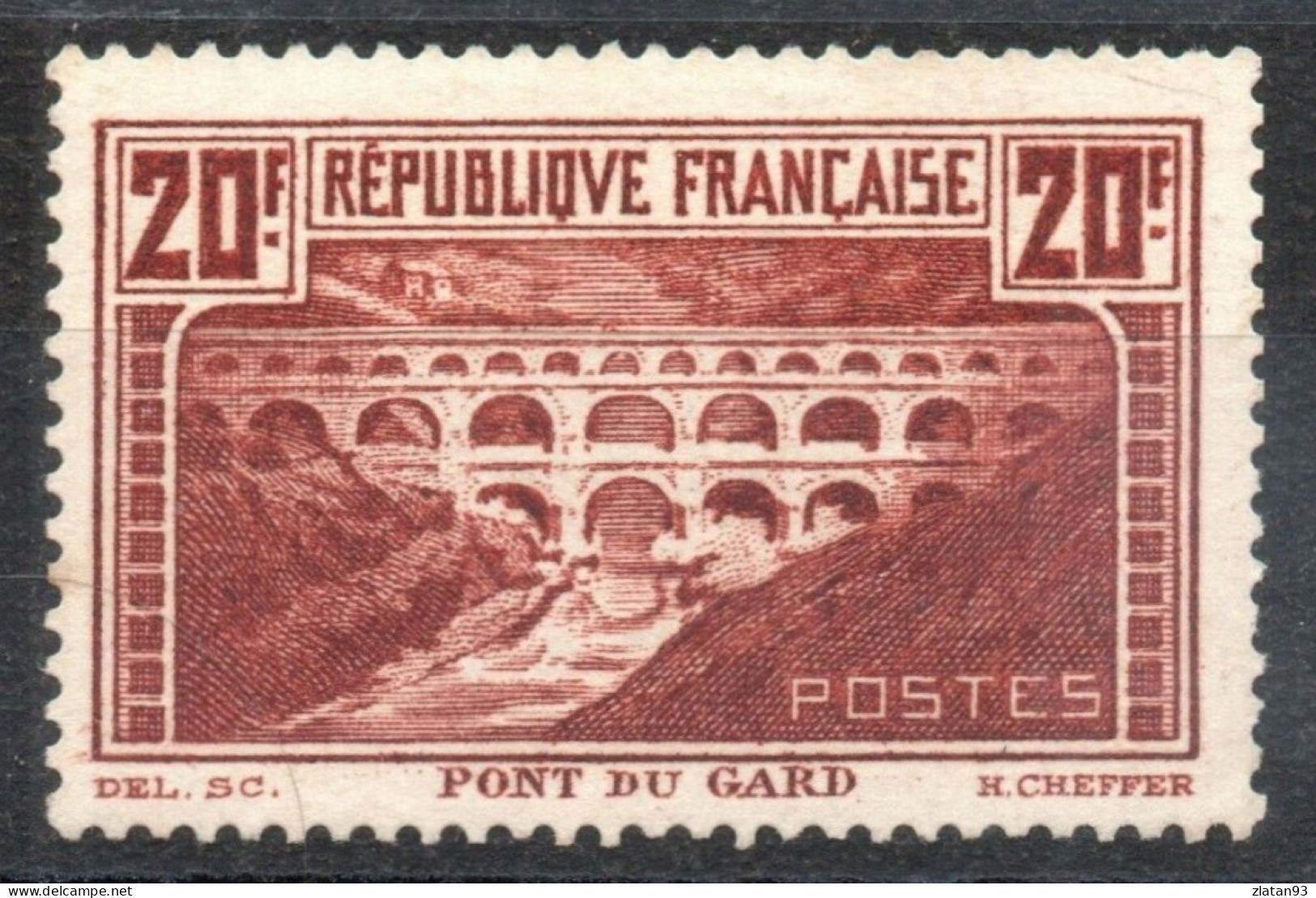 PONT Du GARD YT N°262A 20F Chaudron (I) NEUF* - Nuevos