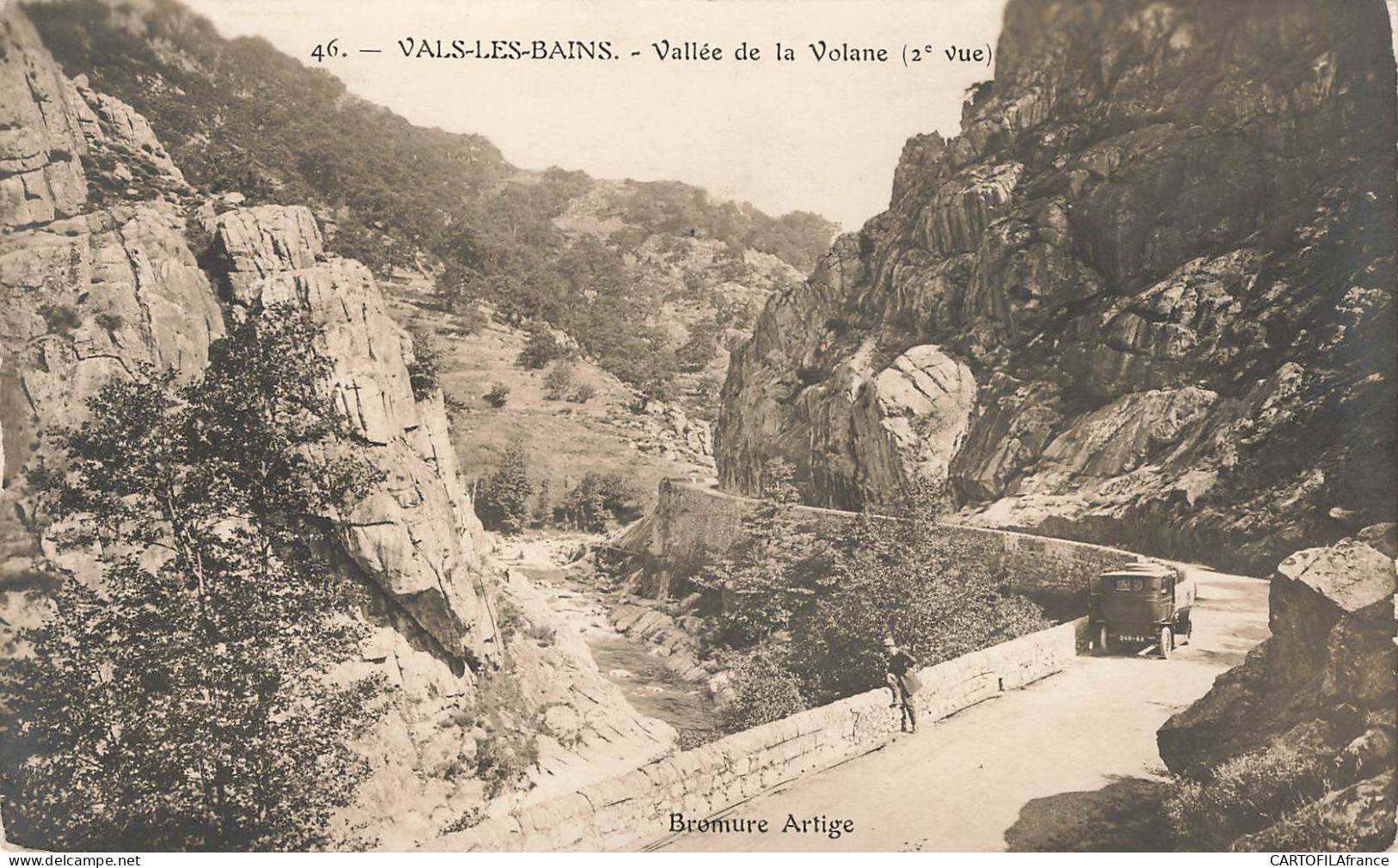 ARDECHE  VALS LES BAINS Vallée De La Volane Carte Photo Artige - Vals Les Bains