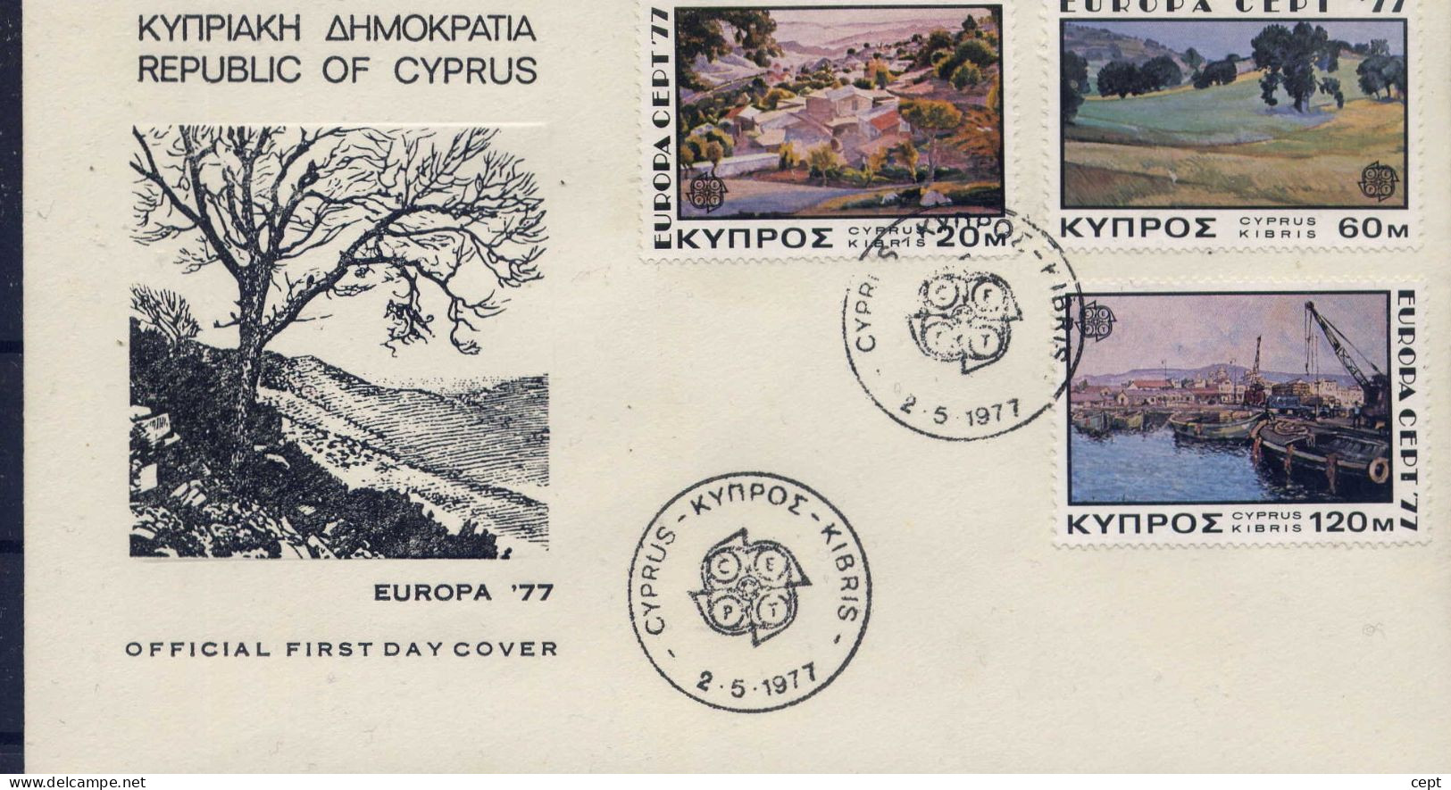 Cyprus - Europa Cept 1977 -  FDC - 1977