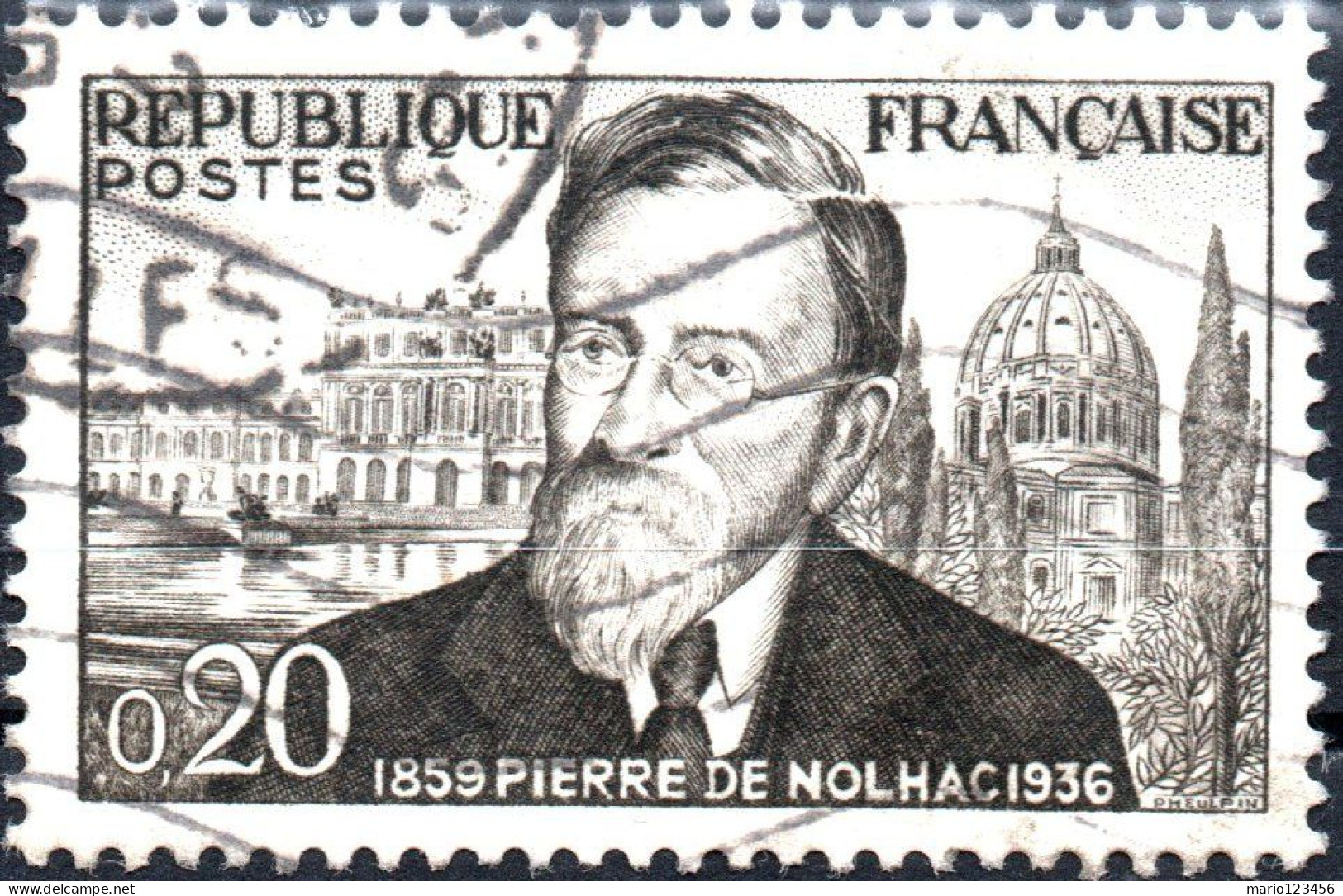 FRANCIA, FRANCE, PIERRE DE NOLHAC, 0,20 Fr., 1960, FRANCOBOLLI USATI Yt:FR 1242, Mi:FR 1290, Scott:FR 950 - Oblitérés