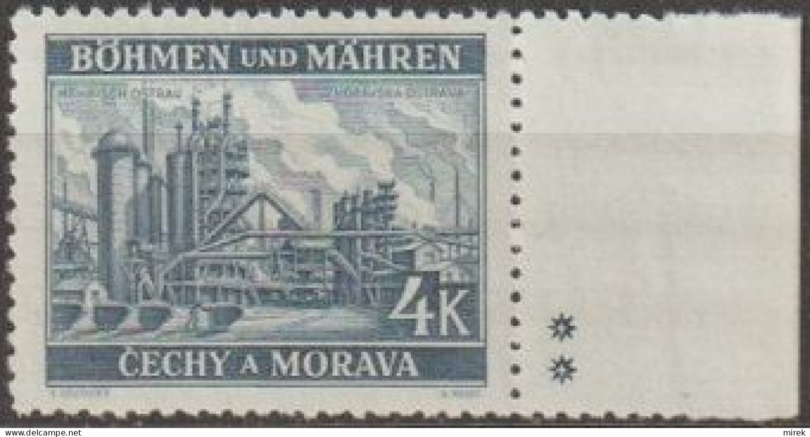 027/ Pof. 37, Border Stamp With Plate Mark ++ - Neufs