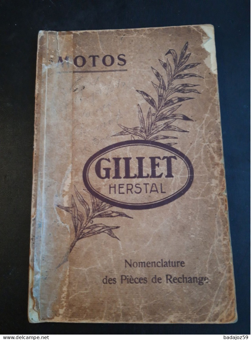 Moto Gillet Herstal Nomenclature Des Pièces De Rechange - Motorräder