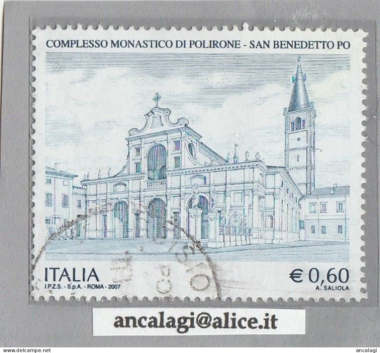 USATI ITALIA 2007 - Ref.1055 "COMPLESSO DI POLIRONE, S. BENEDETTO PO" 1 Val. - - 2001-10: Oblitérés