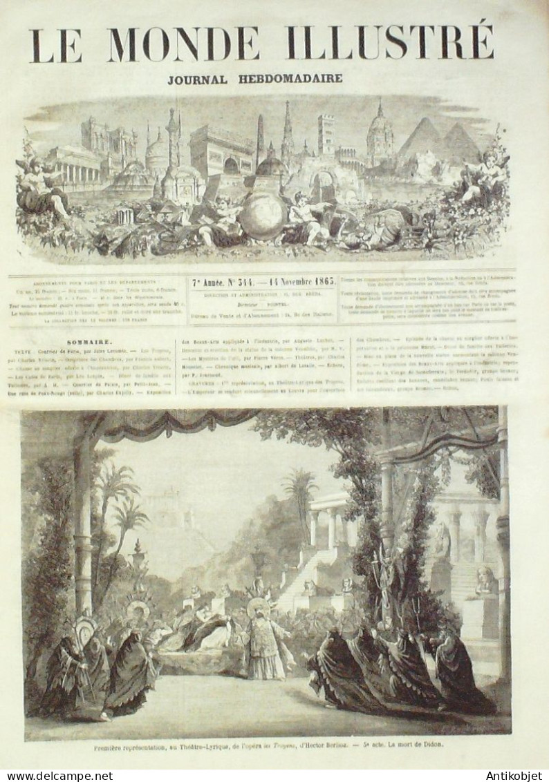 Le Monde Illustré 1863 N°344 Espagne Andalousie Cottode Villafranca Place Vendôme Statue - 1850 - 1899