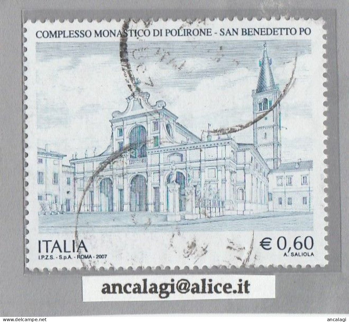 USATI ITALIA 2007 - Ref.1055A "COMPLESSO DI POLIRONE, S. BENEDETTO PO" 1 Val. - - 2001-10: Usados