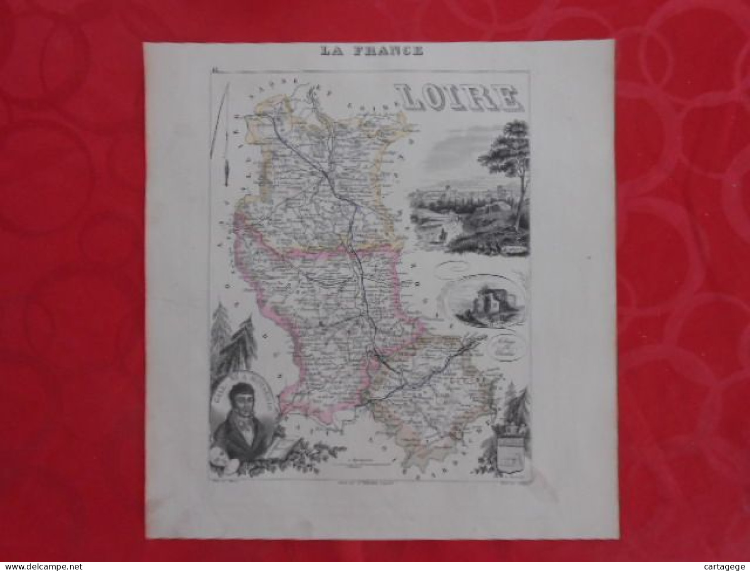 CARTE VUILLEMIN DEPARTEMENT DE LA LOIRE (42) - Carte Geographique