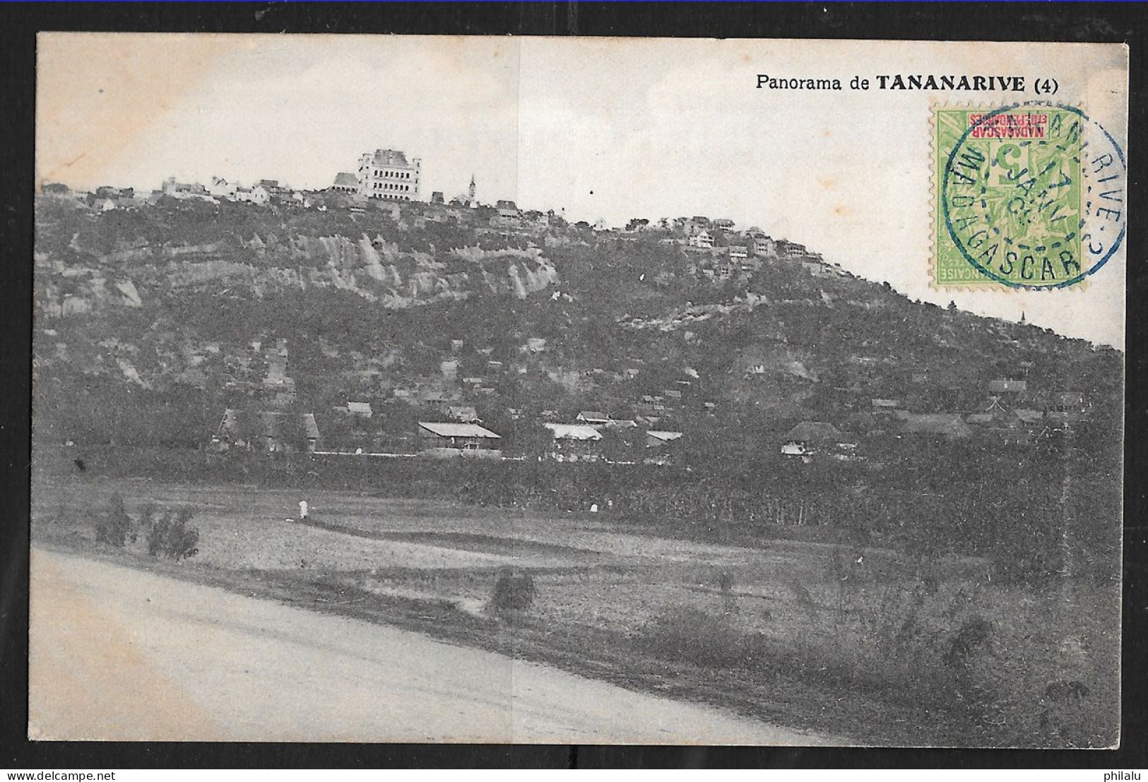 MADAGASCAR - N° 42A SUR CPA . 1905 Ou 09 ? Panorama De TANANARIVE . - Briefe U. Dokumente