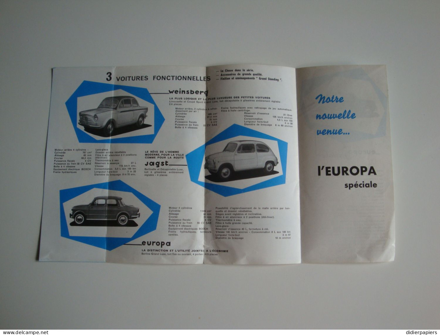 Automobilia Prospectus NECKAR Modèles Weinsberg,Jagst,Europa - Automobilismo