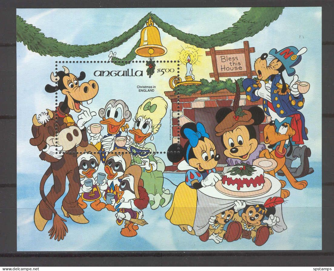 Disney Anguilla 1984 Christmas In England MS MNH - Disney