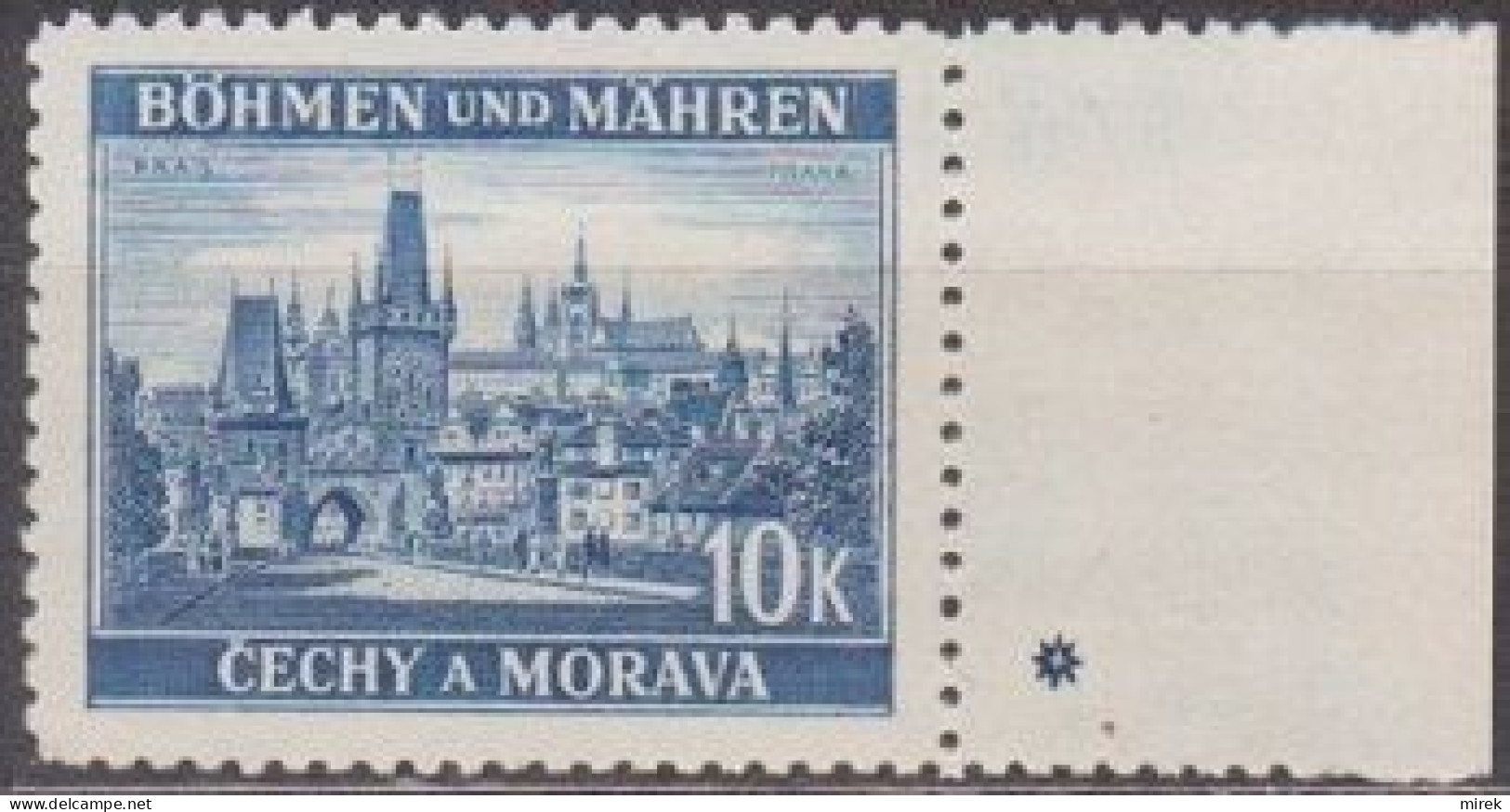 033/ Pof. 39, Border Stamp With Plate Mark + - Ungebraucht