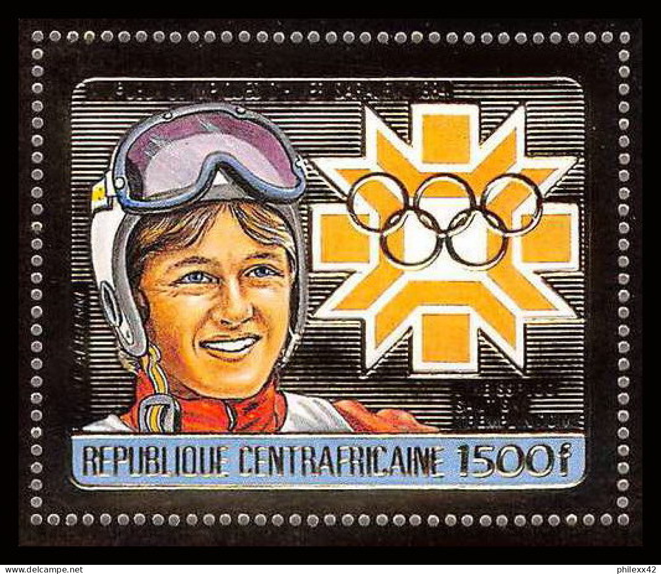 86056b/ N°305 A Weissflog Sarajevo Jeux Olympiques Olympic Games 1984 Centrafricaine OR Gold ** MNH - Invierno 1984: Sarajevo