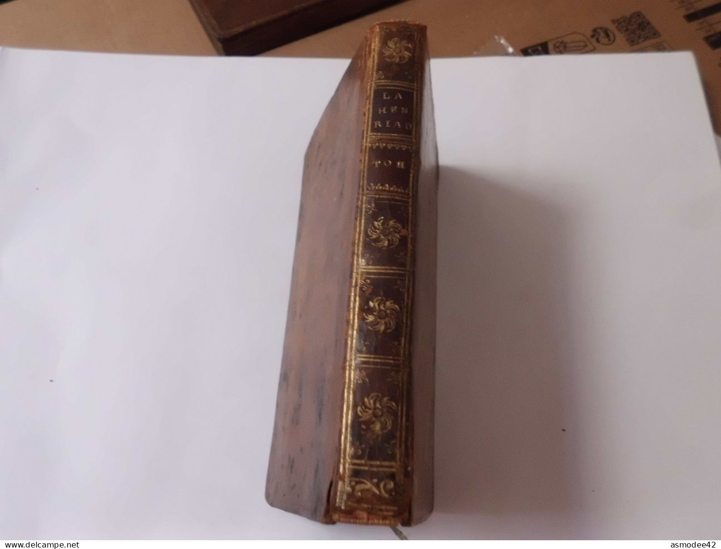 LA HENRIADE DE  VOLTAIRE  PARTIE 2  DIM 14  X 8 Cm LIVRE ANCIEN XVIII ème - 1701-1800