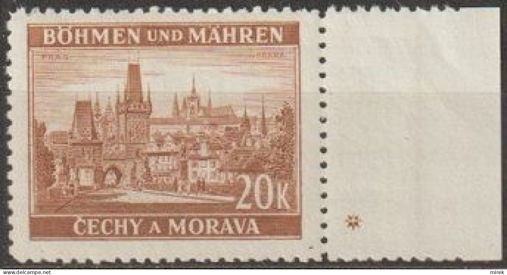 035/ Pof. 40, Border Stamp With Plate Mark + - Neufs