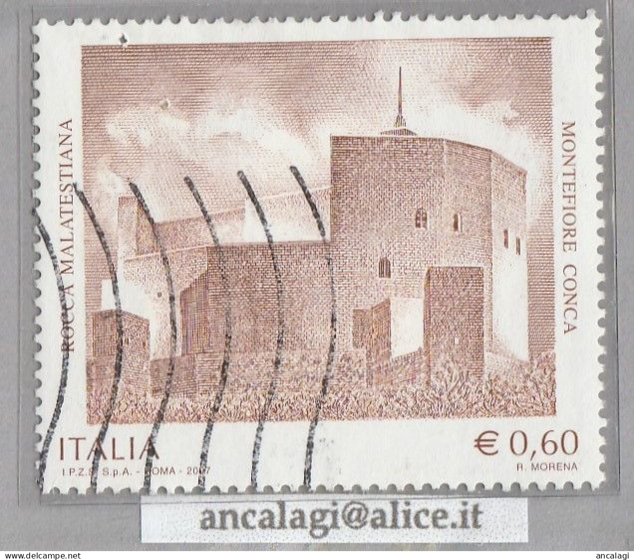 USATI ITALIA 2007 - Ref.1056 "ROCCA MALATESTIANA, MONTEFIORE CONCA" 1 Val. - - 2001-10: Usados