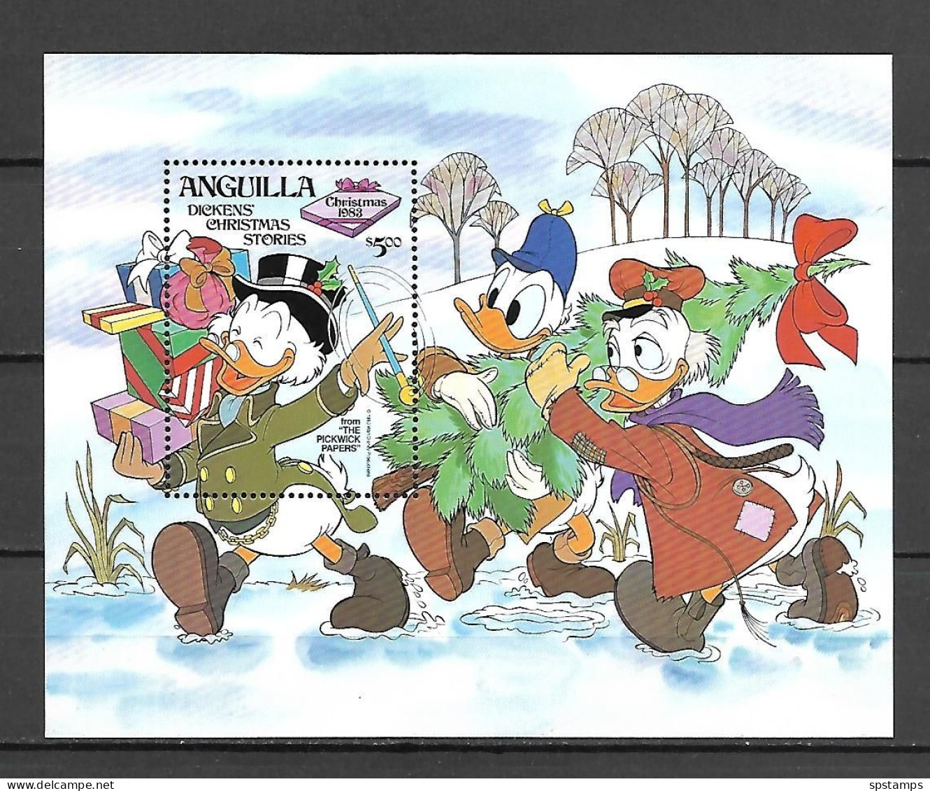 Disney Anguilla 1983 Charles Dickens - Christmas Stories MS MNH - Disney