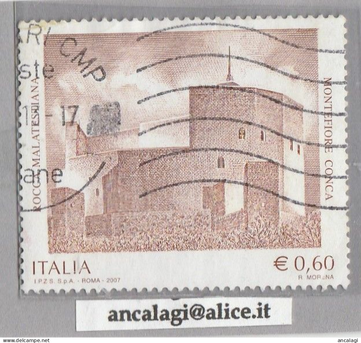 USATI ITALIA 2007 - Ref.1056A "ROCCA MALATESTIANA, MONTEFIORE CONCA" 1 Val. - - 2001-10: Used