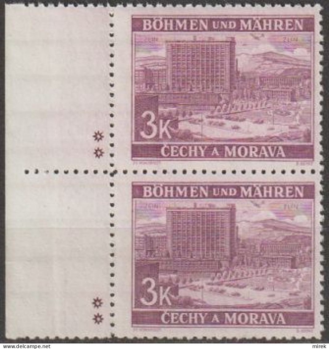 036/ Pof. 36, Border Pair With Plate Mark ** - Neufs