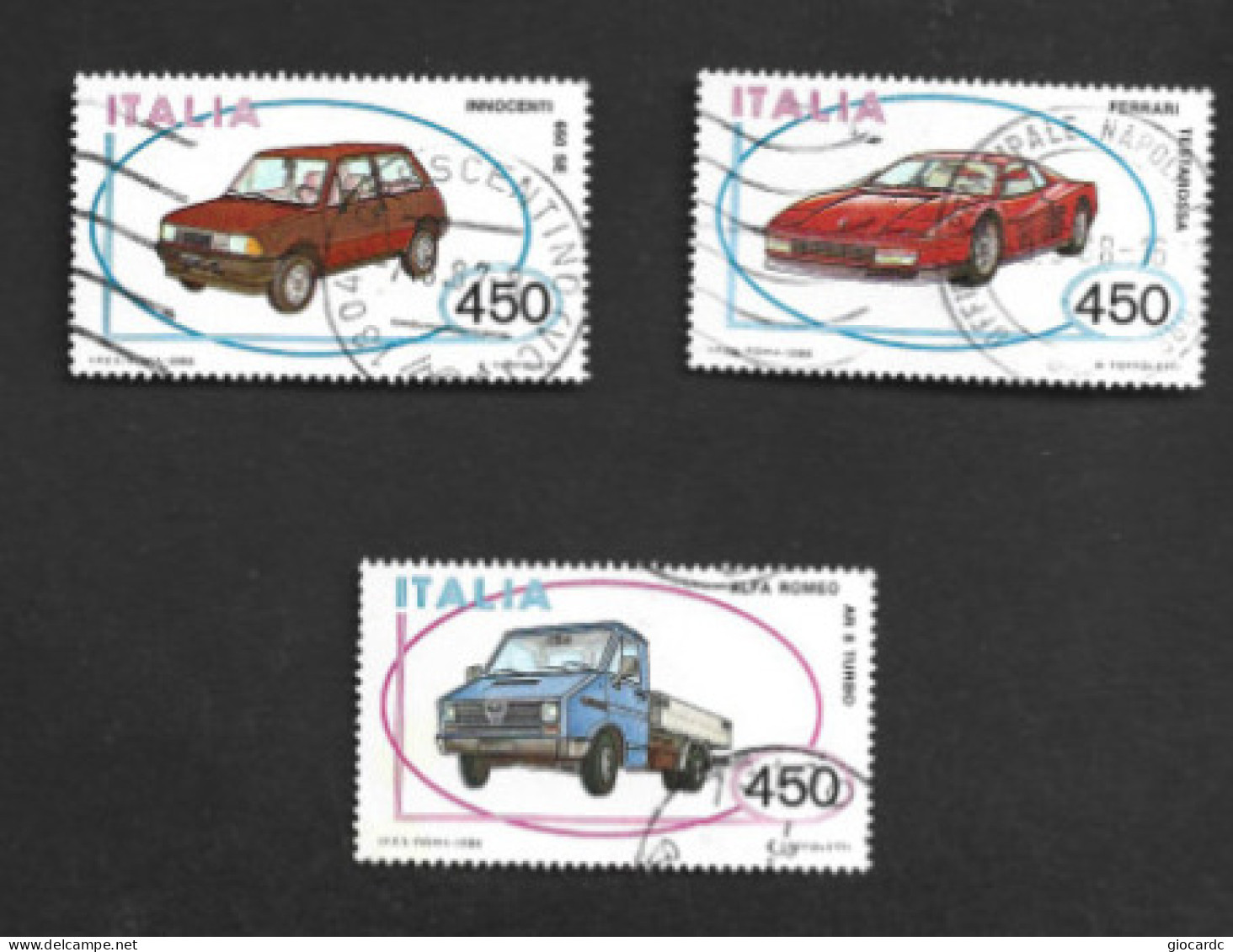 ITALIA  - UN 1783.1786 - 1986  COSTRUZIONI AUTOMOBILISTICHE ITALIANE   -  USATO - 1981-90: Afgestempeld