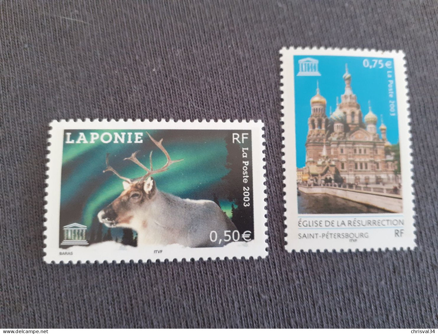 TIMBRES  DE  SERVICE  ANNEE  2003  N  128 / 129  COTE  6,50  EUROS  NEUFS  SANS  CHARNIERES - Ungebraucht