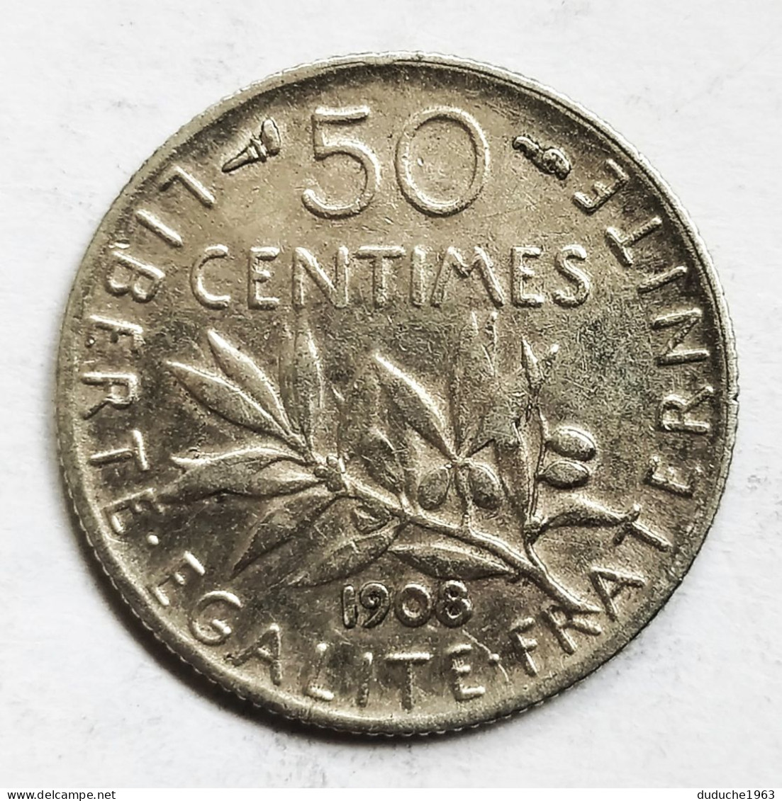 France - 50 Centimes Argent 1908 - 50 Centimes