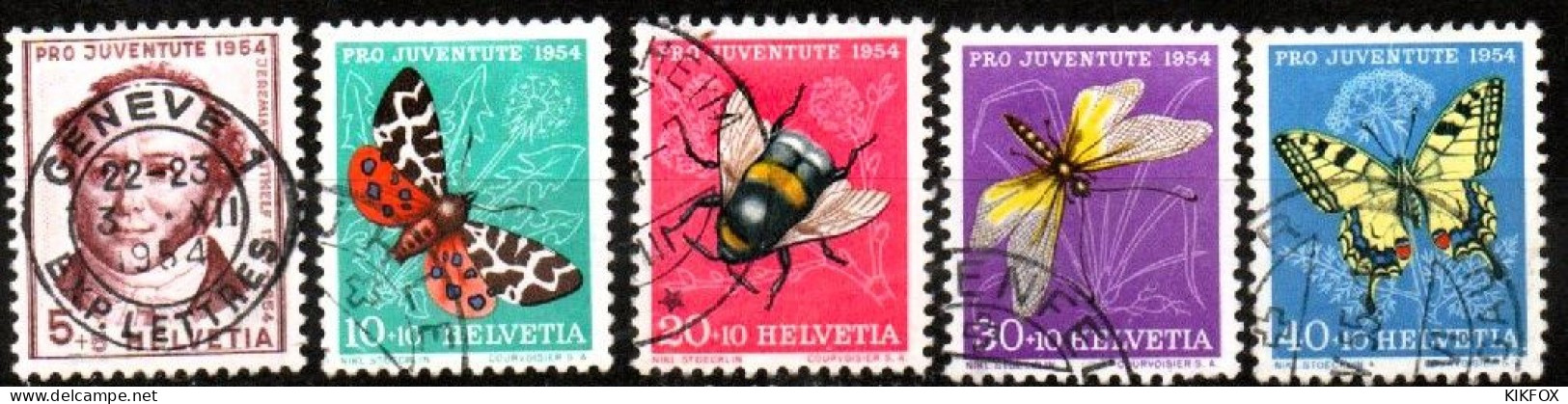 SUISSE ,SCHWEIZ,1954, MI 602 - 606  , YV 553 - 557 ,WOHLTÄTIGKEITSAUSGABE, PRO JUVENTUTE, GESTEMPELT, OBLITERE - Used Stamps