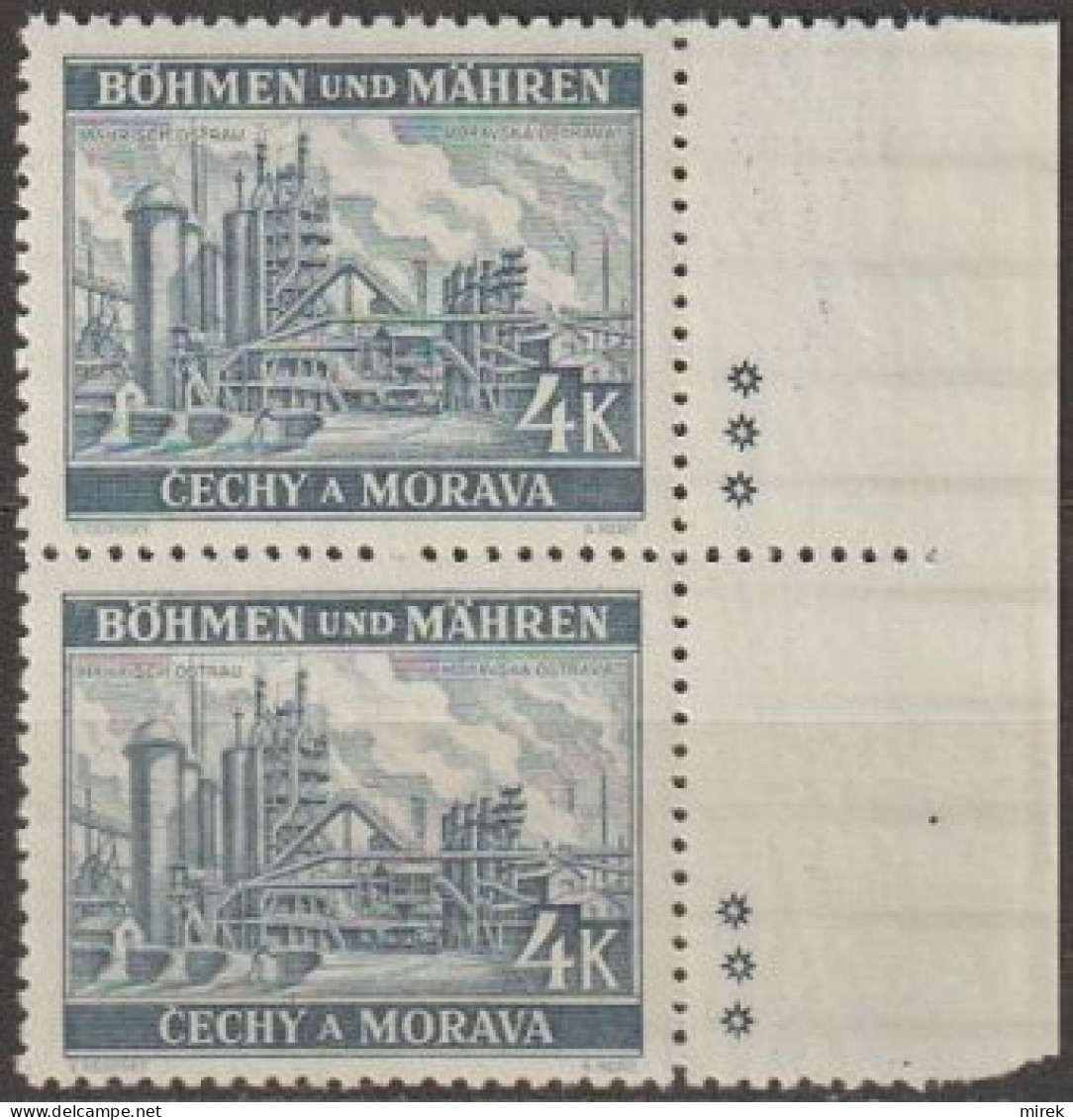 037/ Pof. 37, Border Pair With Plate Mark *** - Ungebraucht