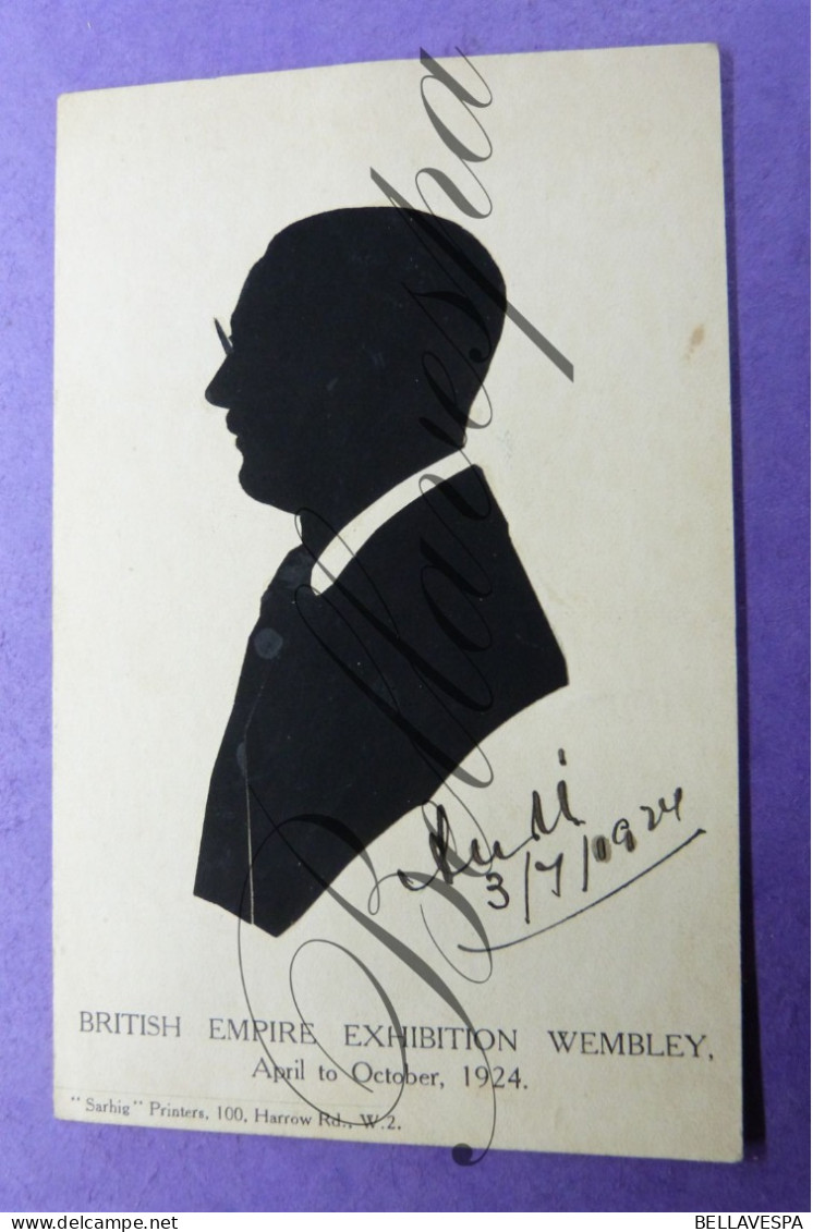 1924 Britisch Empire Exhibition Wembley 1924 Sarhig Silhouette Scherenschnitte Silhouet Psalygraphe - Scherenschnitt - Silhouette