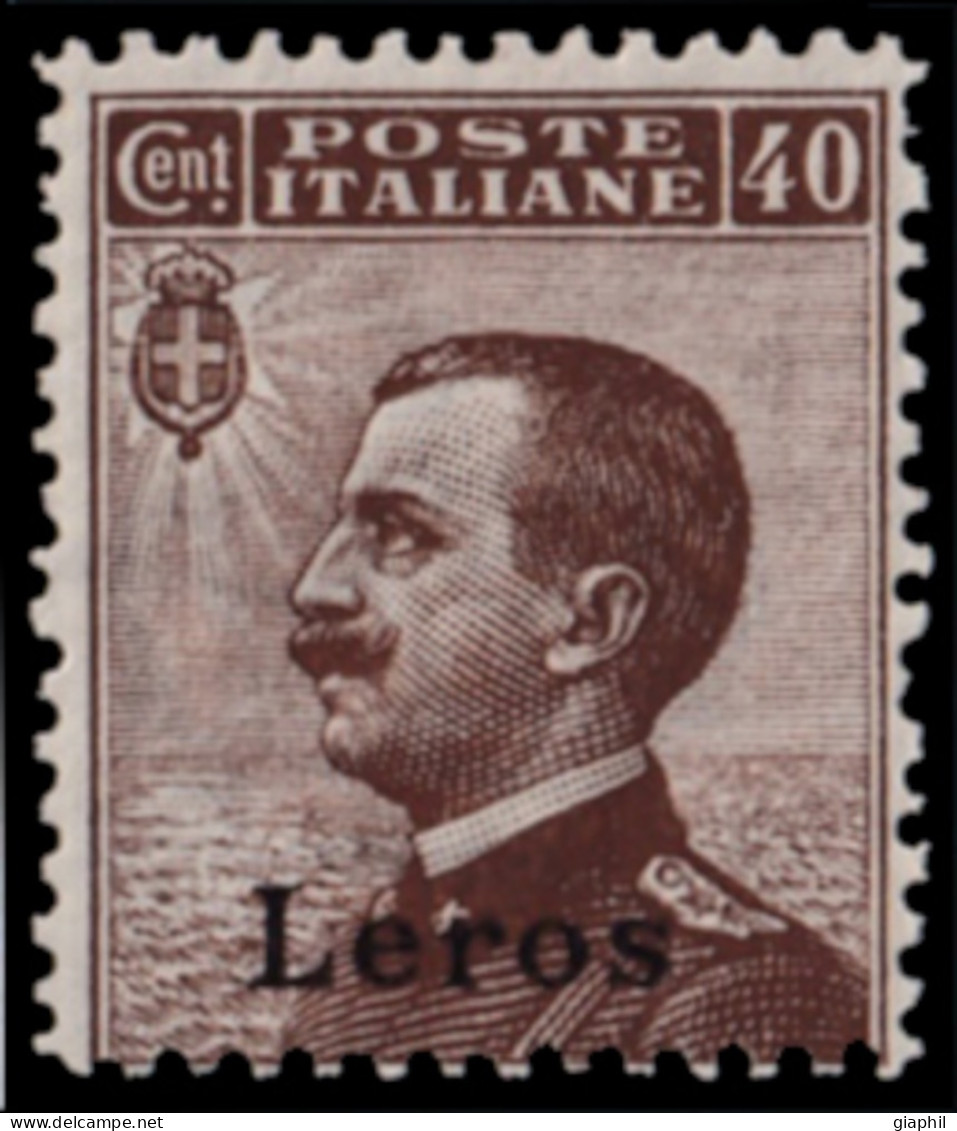 ITALIA ISOLE DELL'EGEO LERO 1912 40 C. (Sass. 6) NUOVO INTEGRO ** OFFERTA! - Egeo (Lero)