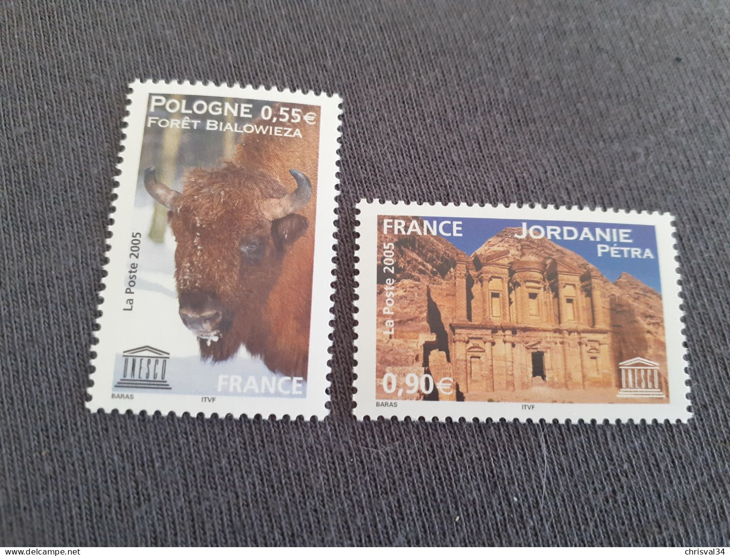 TIMBRES  DE  SERVICE  ANNEE  2005  N  132 / 133  COTE  6,50  EUROS  NEUFS  SANS  CHARNIERES - Mint/Hinged