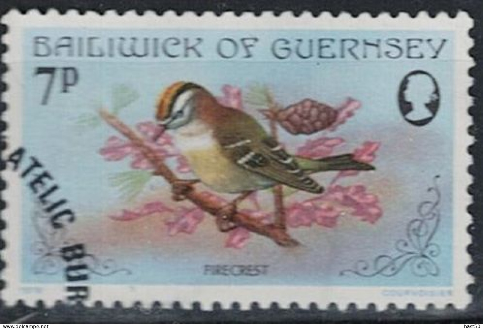 Guernsey - Sommergoldhähnchen (Regulus Ignicapillus) (MiNr: 166) 1978 - Gest Used Obl - Guernesey