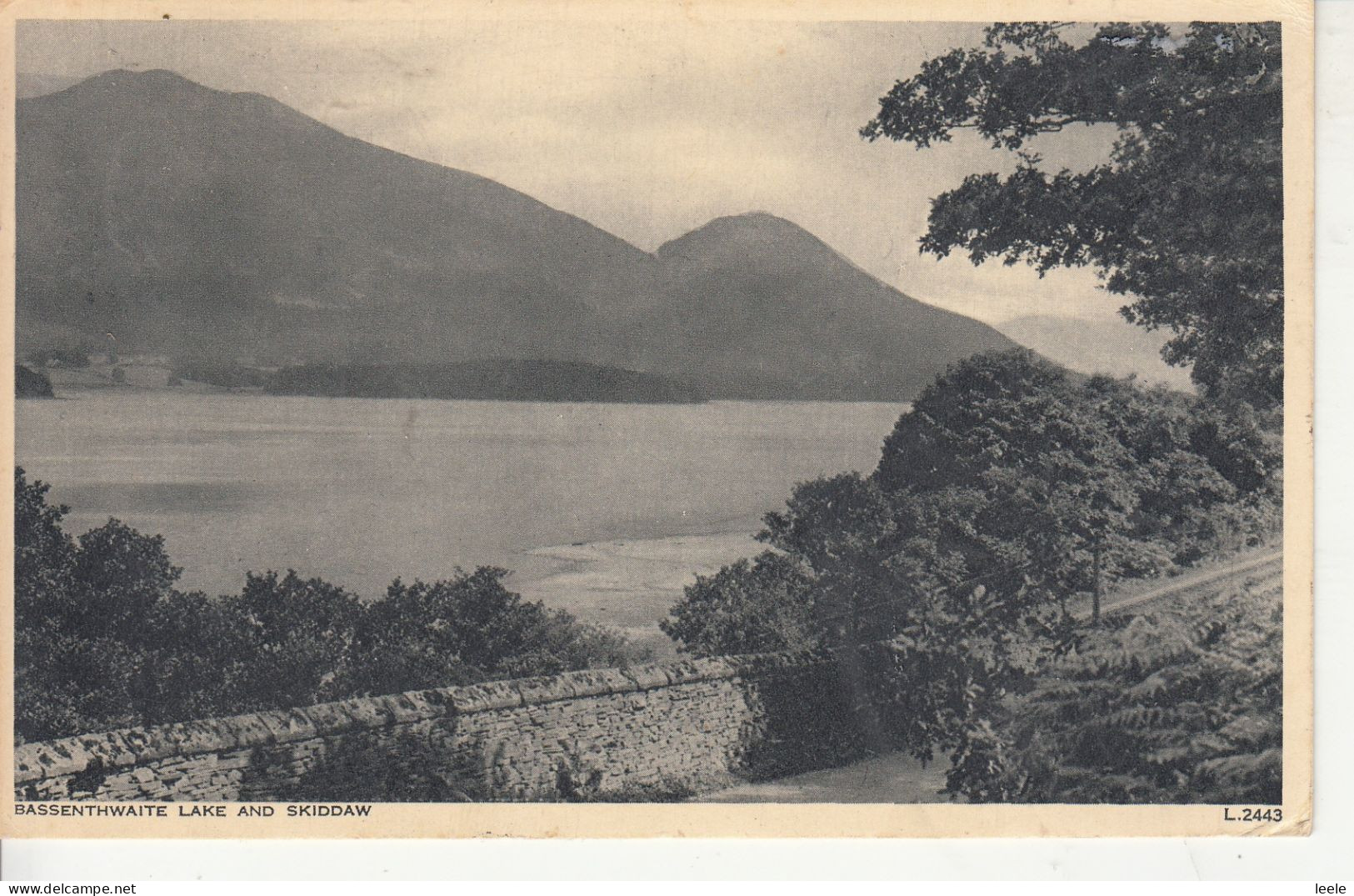 B37. Vintage Postcard.  Bassenthwaite Lake And Skiddaw - Altri & Non Classificati