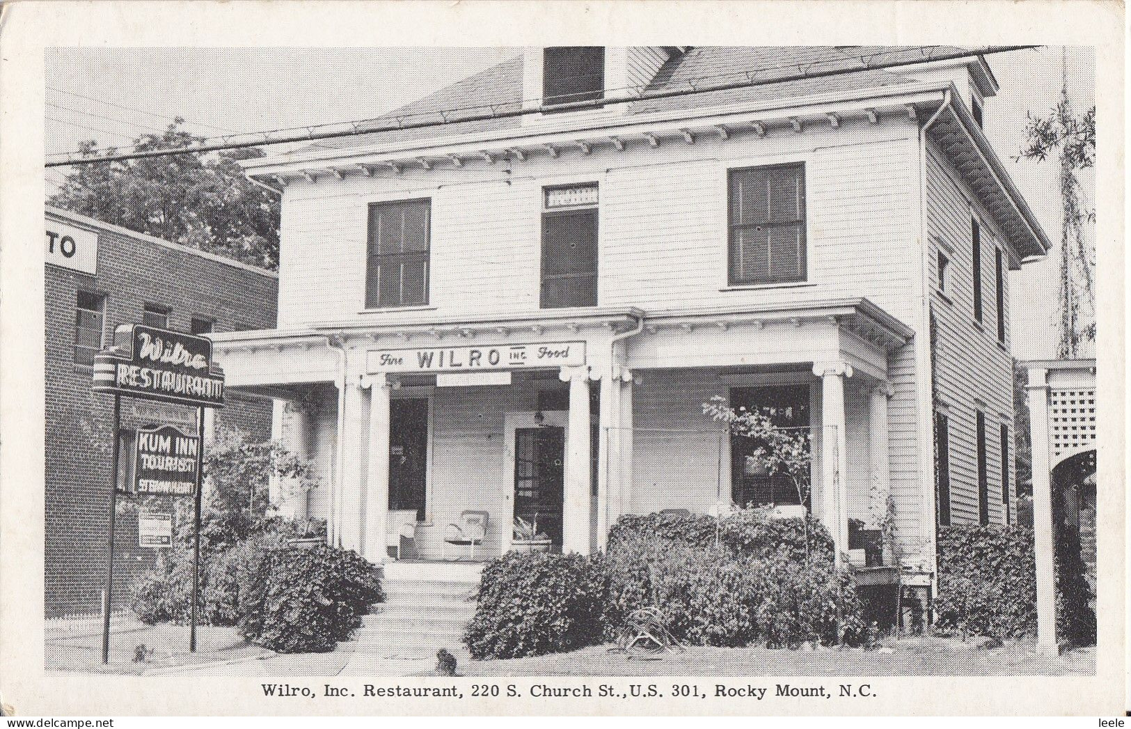 B60. Vintage US Postcard. Wilro Inc. Restaurant. Church St. Rocky Mount. N.Carolina - Autres & Non Classés