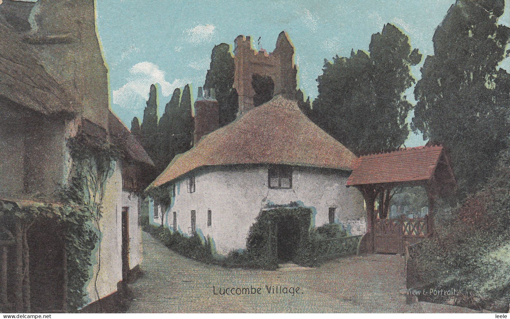 B17. Vintage Shureys Postcard. Luccombe Village, Somerset - Isle Of Man