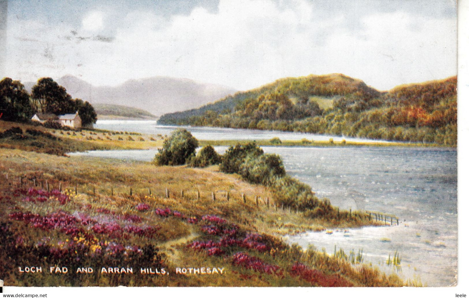 B41.Vintage Postcard. Loch Fad And Arran Hills, Rothesay. Isle Of Bute. B Gerald - Argyllshire