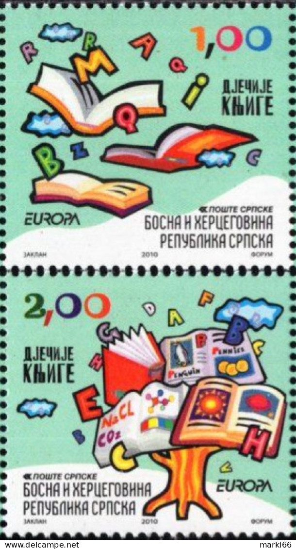 Bosnia & Herzegovina - Republika Srpska - 2010 - Europa CEPT - Children's Books - Mint Stamp Set - Bosnia And Herzegovina