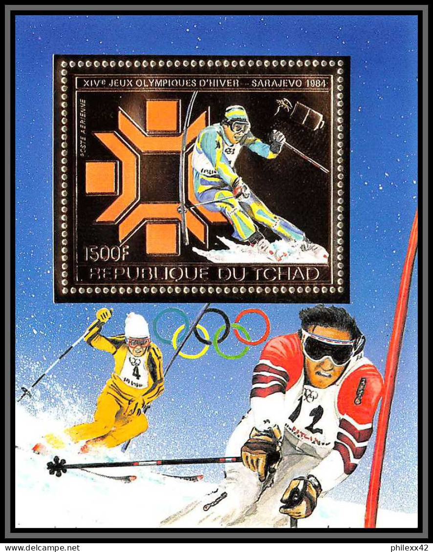 85905/ N°161 A Ski Slalom Sarajevo 1984 Jeux Olympiques (olympic Games) Tchad OR Gold ** MNH - Winter 1984: Sarajevo