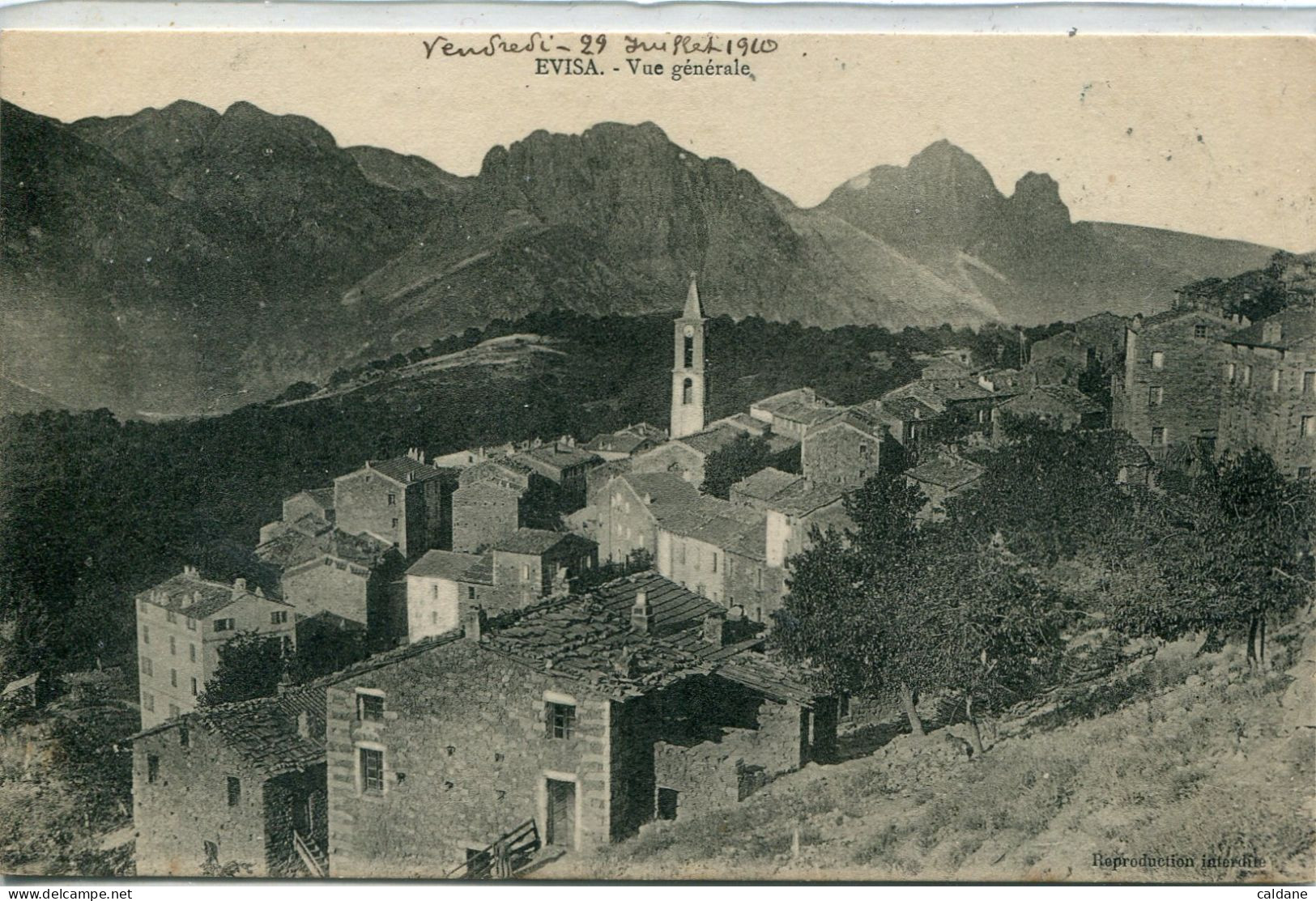 - 2A-CORSE  - EVISA - Vue Generale.      Collection. J.Moretti,Corté - Wagengespanne