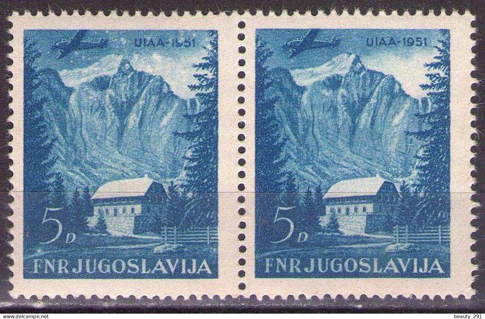 Yugoslavia 1951 - Airmail-Alpinists - Mi 656 - MNH**VF - Nuevos