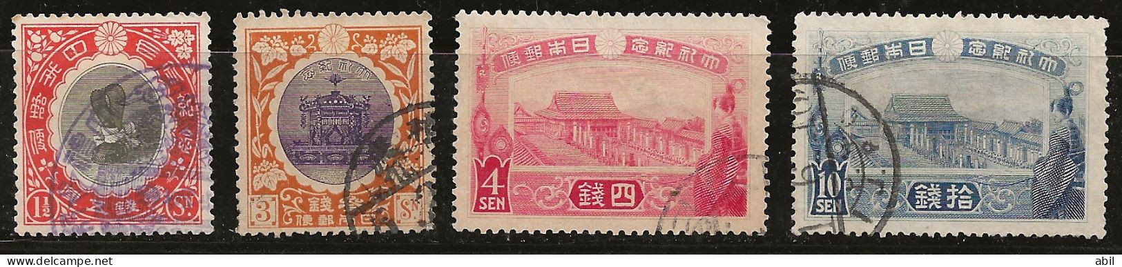 Japon 1915 N° Y&T : 145 à 148 Obl. - Used Stamps