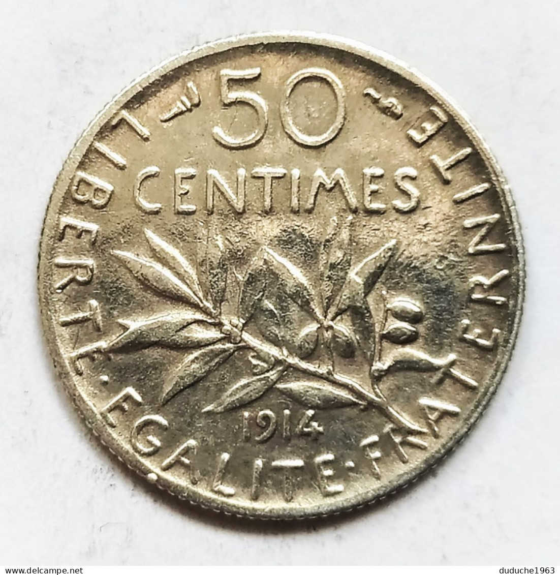 France - 50 Centimes Argent 1914 - 50 Centimes