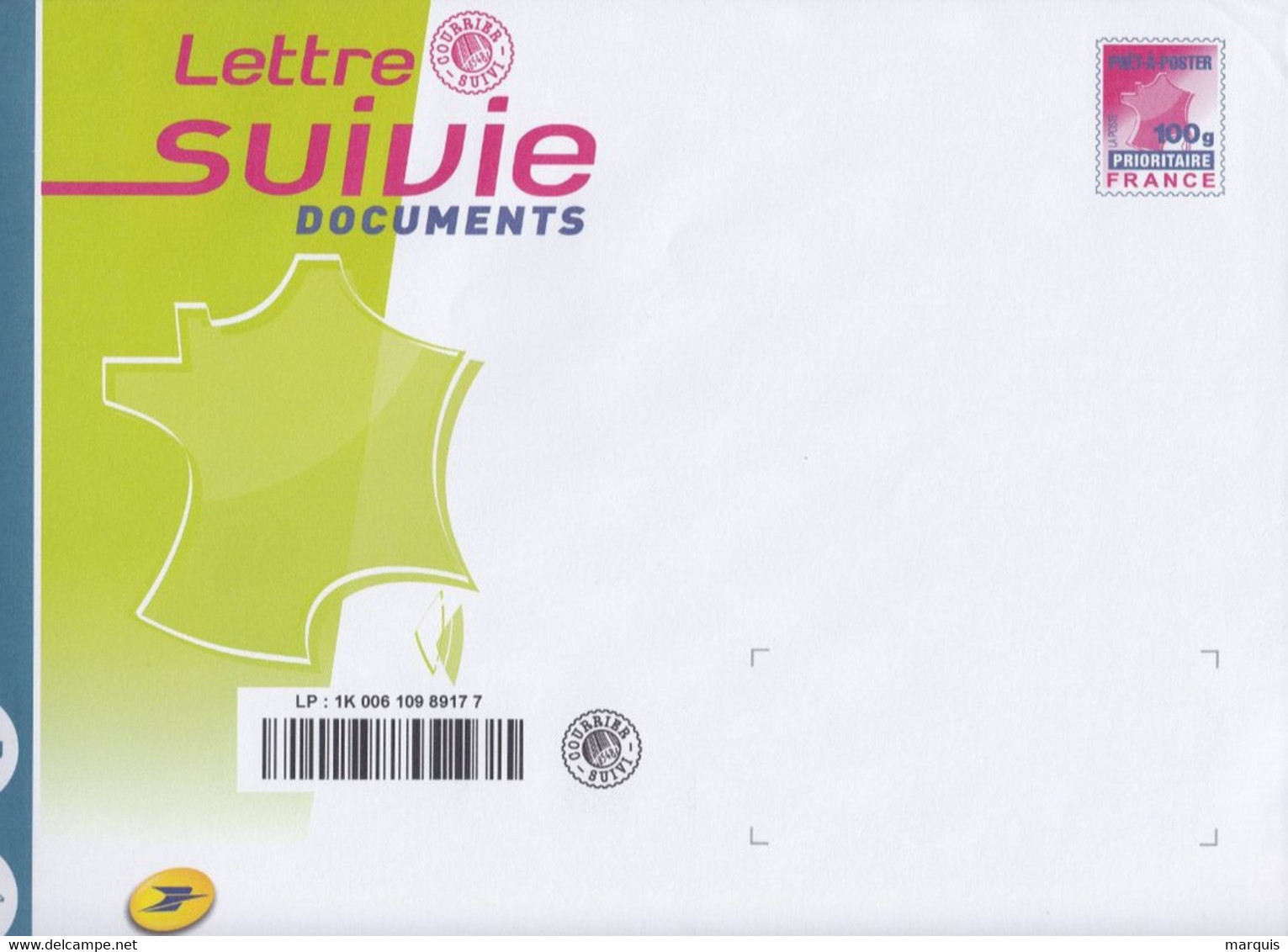 Lettre Suivie Neuve 100 G - Lot 13S235 - Logo La Poste Nouveau Modèle - Prêts-à-poster: Other (1995-...)