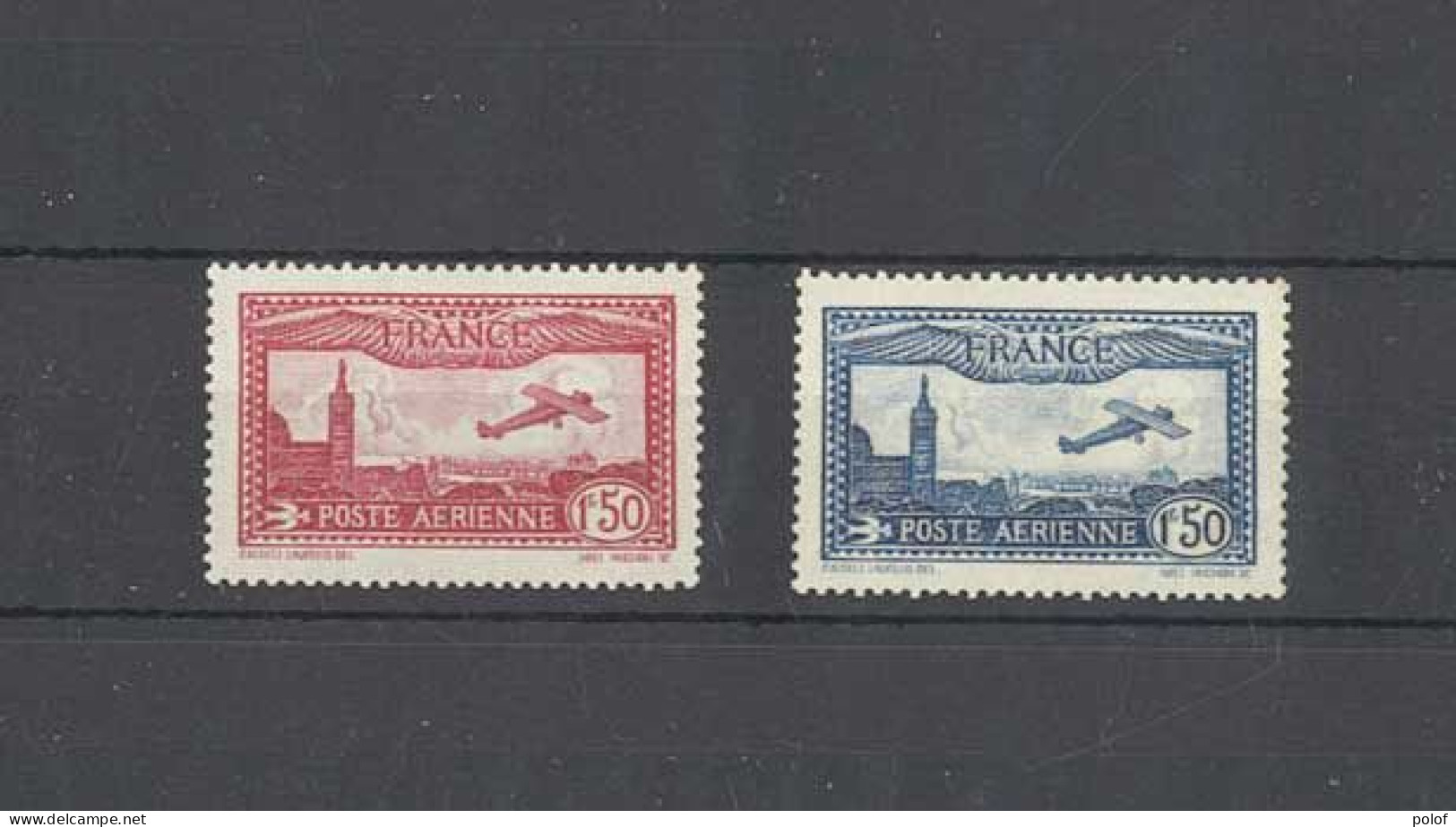 POSTE AERIENNE - 2 Timbres - Yvert N°5 Et 6 - Neufs Avec Gomme Sans Traces De Charnières - 1927-1959 Mint/hinged