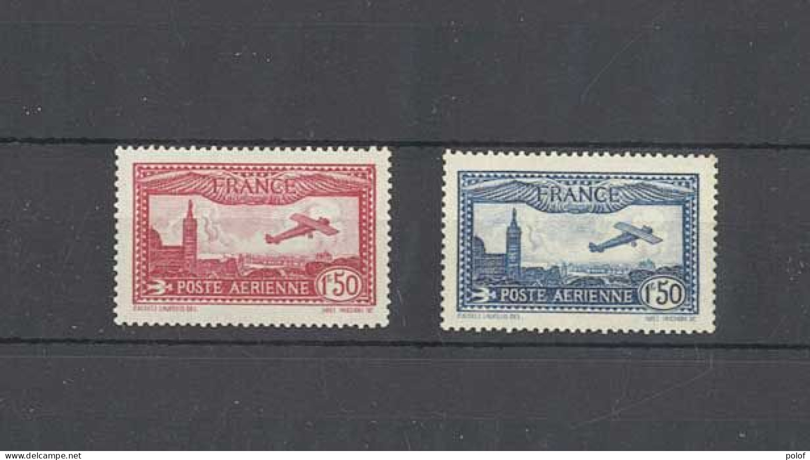 POSTE AERIENNE - 2 Timbres - Yvert N°5 Et 6 - Neufs Avec Gomme Sans Traces De Charnières - 1927-1959 Neufs