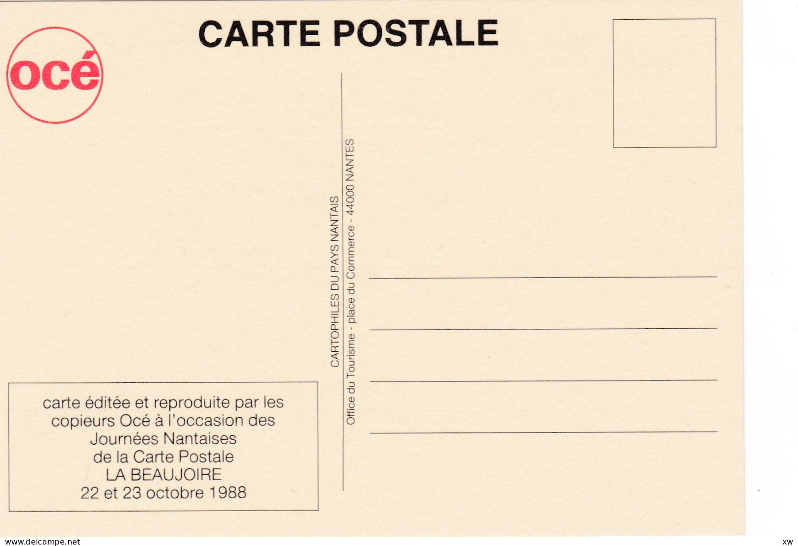 ILLUSTRATEUR - CPM Barberousse Carte Privée Océ Journées Nantaises De La Carte Postale Nantes 1988 - 21-04-24 - Barberousse