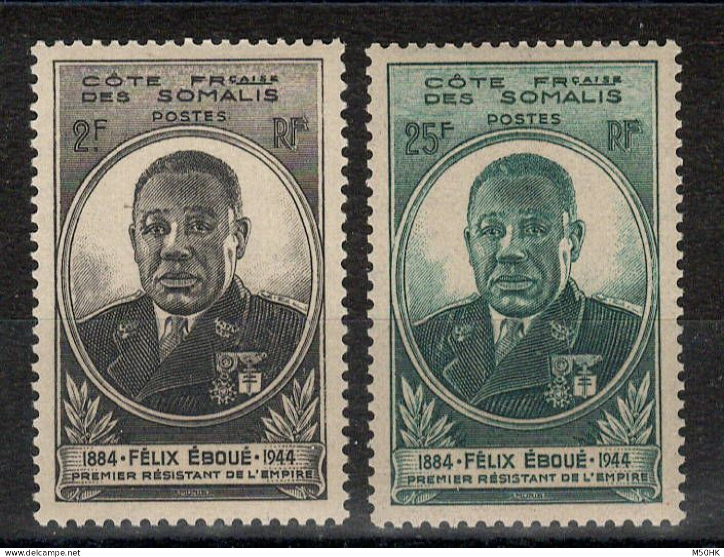 Cote Des Somalis - YV 262 & 263 N** MNH Luxe , Eboué - Nuevos